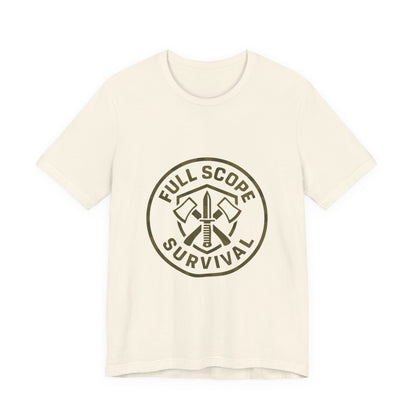 Soft Cotton Short Sleeve Tee with Ribbed Knit Collar