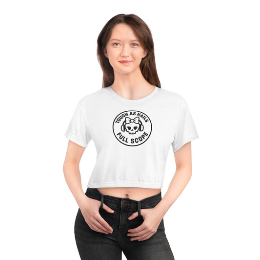 Tough as Nails Crop Tee, Edgy Fashion, Summer Style, Gift for Her, Casual Wear, Trendy Outfit - Full Scope Survival 