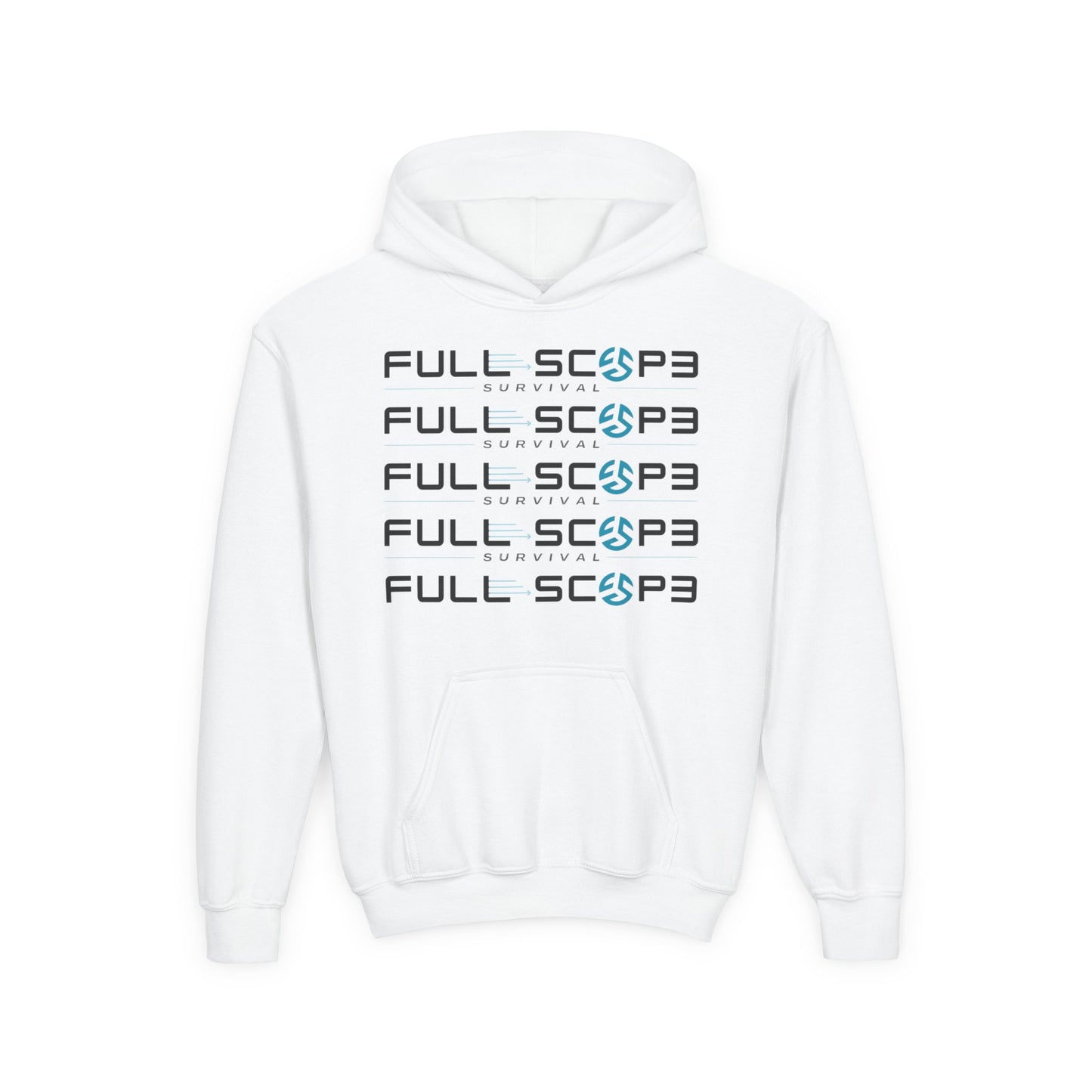 Youth Hooded Sweatshirt - Twill Necktape, Kangaroo Pouch, 50% Cotton/Polyester - Safety Compliant